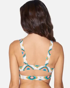 Women Hurley Bikini Tops|Bikinis*Crochet Diamonds Pull On Top
