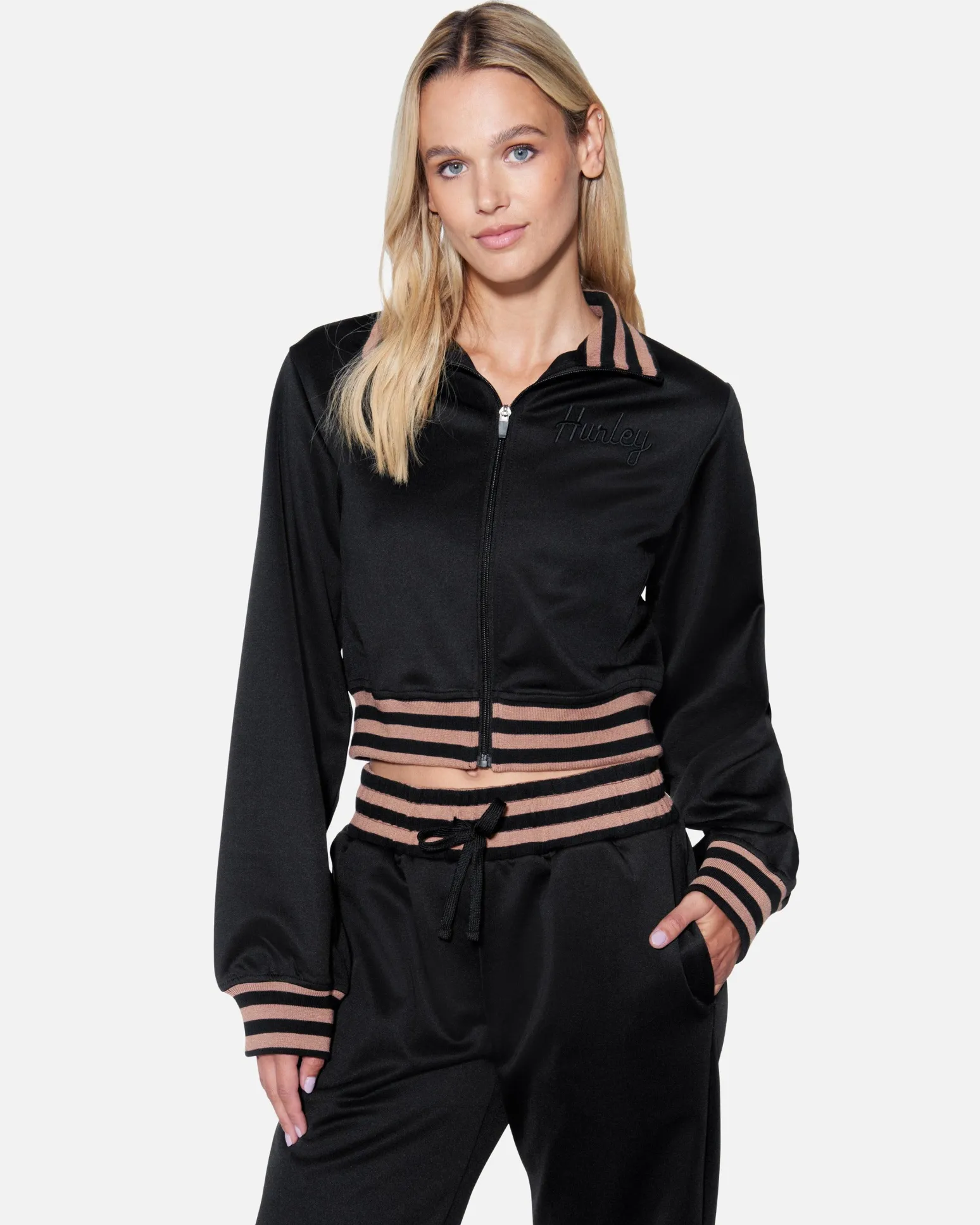 Women Hurley Hoodies & Fleece*Cropped Track Jacket