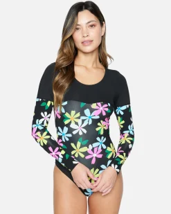 Women Hurley One Piece*Daisy Pop Long Sleeve Surfsuit