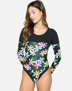 Women Hurley One Piece*Daisy Pop Long Sleeve Surfsuit