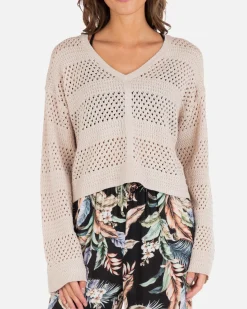 Women Hurley Tops & T-Shirts*Easy Times Crochet Sweater