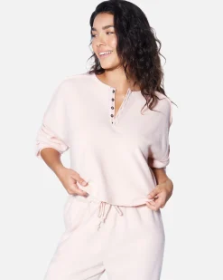 Women Hurley Tops & T-Shirts*ESSENTIAL ALL TIME FAVORITE HENLEY LONG SLEEVE TOP
