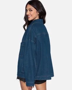 Women Hurley Hoodies & Fleece*ESSENTIAL BOYFRIEND DENIM JACKET