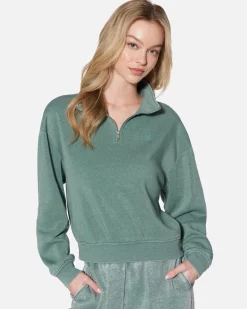 Women Hurley Hoodies & Fleece*Essential Burnout Fleece Half Zip Sweatshirt
