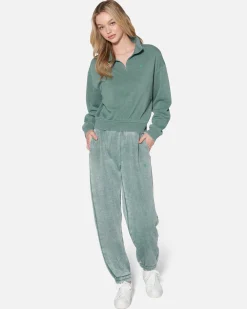 Women Hurley Hoodies & Fleece*Essential Burnout Fleece Half Zip Sweatshirt