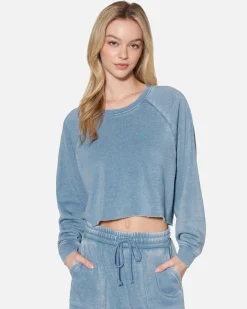 Women Hurley Hoodies & Fleece*Essential Burnout Fleece Crop Crewneck