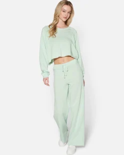 Women Hurley Hoodies & Fleece*Essential Burnout Fleece Crop Crewneck