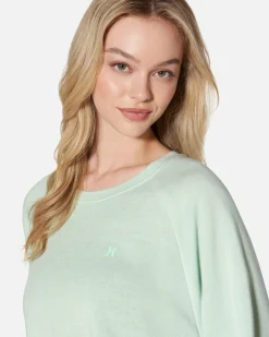 Women Hurley Hoodies & Fleece*Essential Burnout Fleece Crop Crewneck