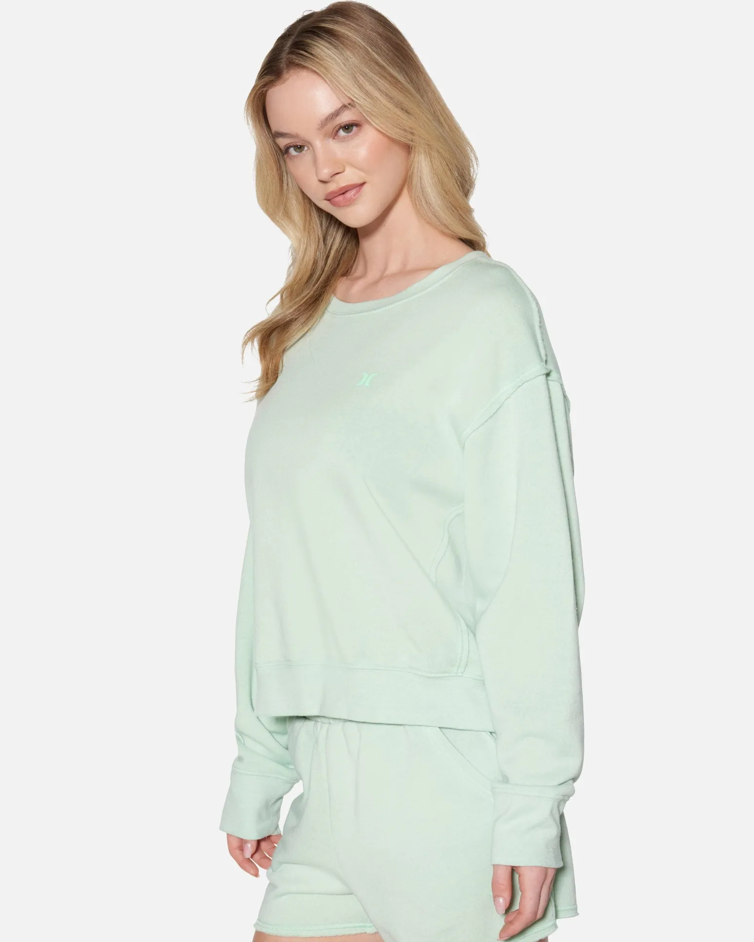 Women Hurley Hoodies & Fleece*Essential Burnout Fleece Crewneck