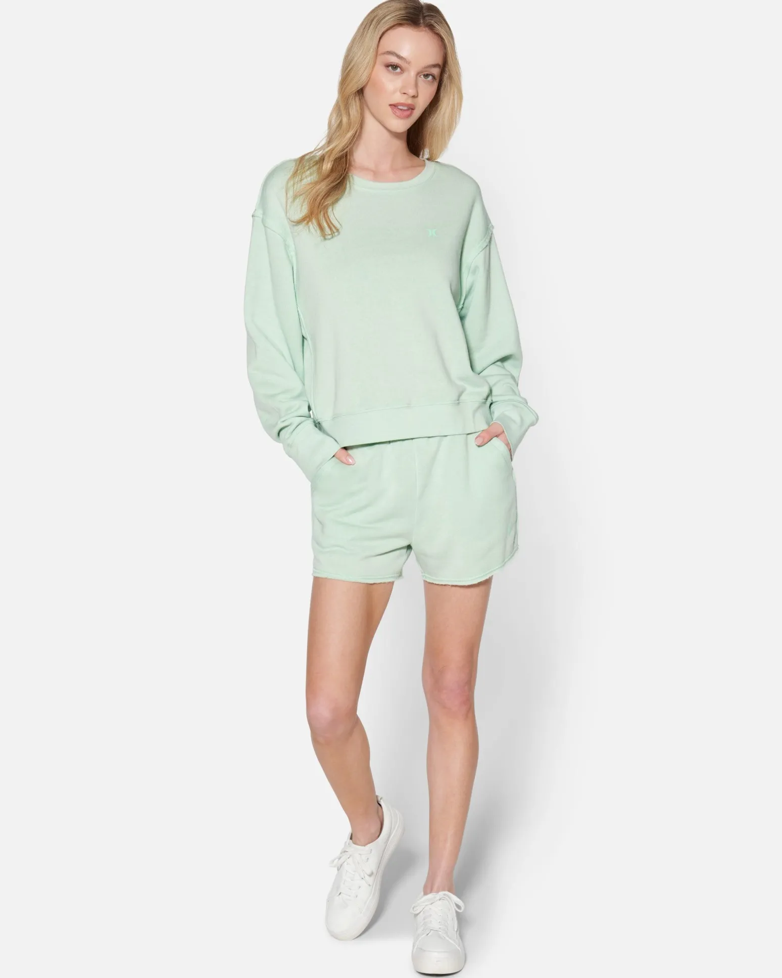 Women Hurley Hoodies & Fleece*Essential Burnout Fleece Crewneck