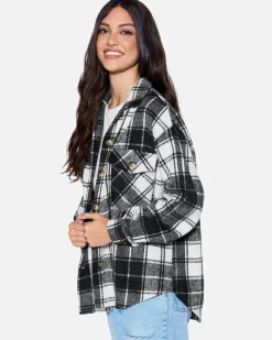 Women Hurley Hoodies & Fleece*ESSENTIAL PLAID SHACKET