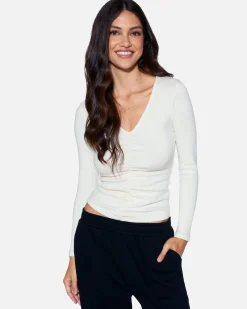 Women Hurley Tops & T-Shirts*ESSENTIAL RUCHED LONG SLEEVE TOP