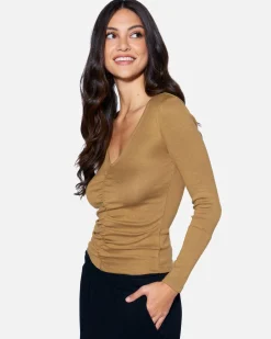 Women Hurley Tops & T-Shirts*ESSENTIAL RUCHED LONG SLEEVE TOP