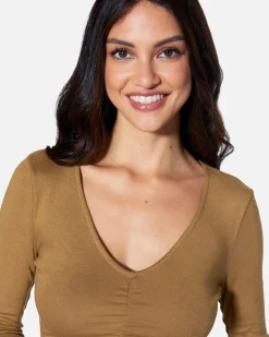 Women Hurley Tops & T-Shirts*ESSENTIAL RUCHED LONG SLEEVE TOP