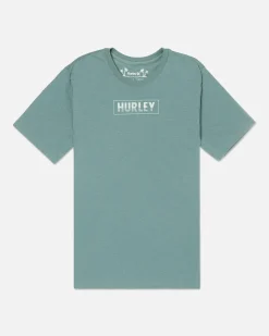 Hurley Tshirts & Tops*Everyday H2O-Dri Box Lines Slub Short Sleeve Tee