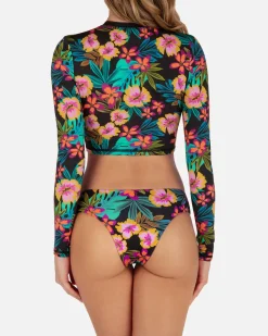Women Hurley Rashguards & Surf Shirts|Rashguards & Surf Shirts*Fiji Fantasy Crop Long Sleeve Rashguard