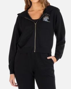 Women Hurley Hoodies & Fleece*Glow With The Flow Crop Zip Up Hoodie