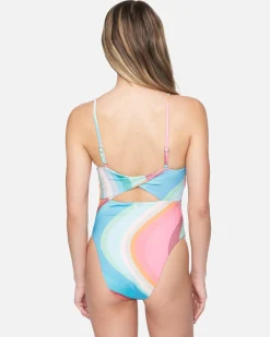 Women Hurley One Piece*X Moore Aloha Max Retro Wave Moderate One Piece
