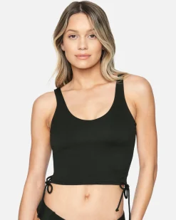 Women Hurley Bikini Tops|Bikinis*X Moore Aloha Max Solid Crop Tank