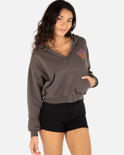 Women Hurley Hoodies & Fleece*In Balance Crop Zip Up Hoodie