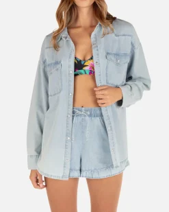 Women Hurley Tops & T-Shirts*Jackson Western Long Sleeve Button Up