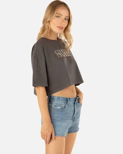 Women Hurley Tops & T-Shirts*Jungleer Boyfriend Crop Tee