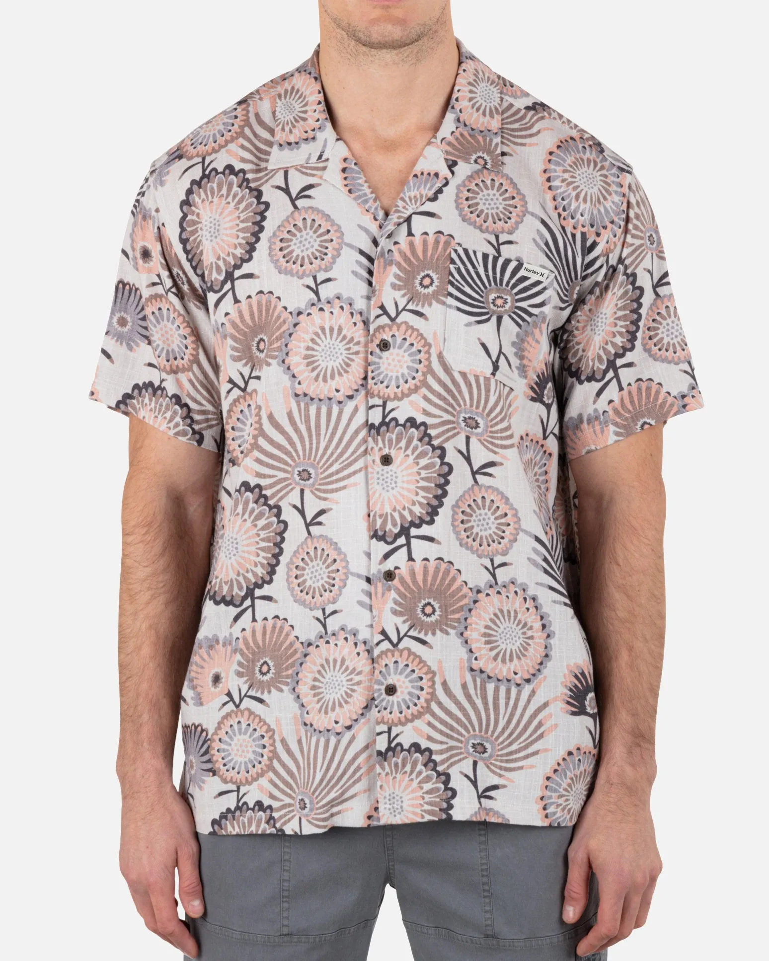 Hurley Tshirts & Tops|Button Downs*Linen Rincon Camp Short Sleeve