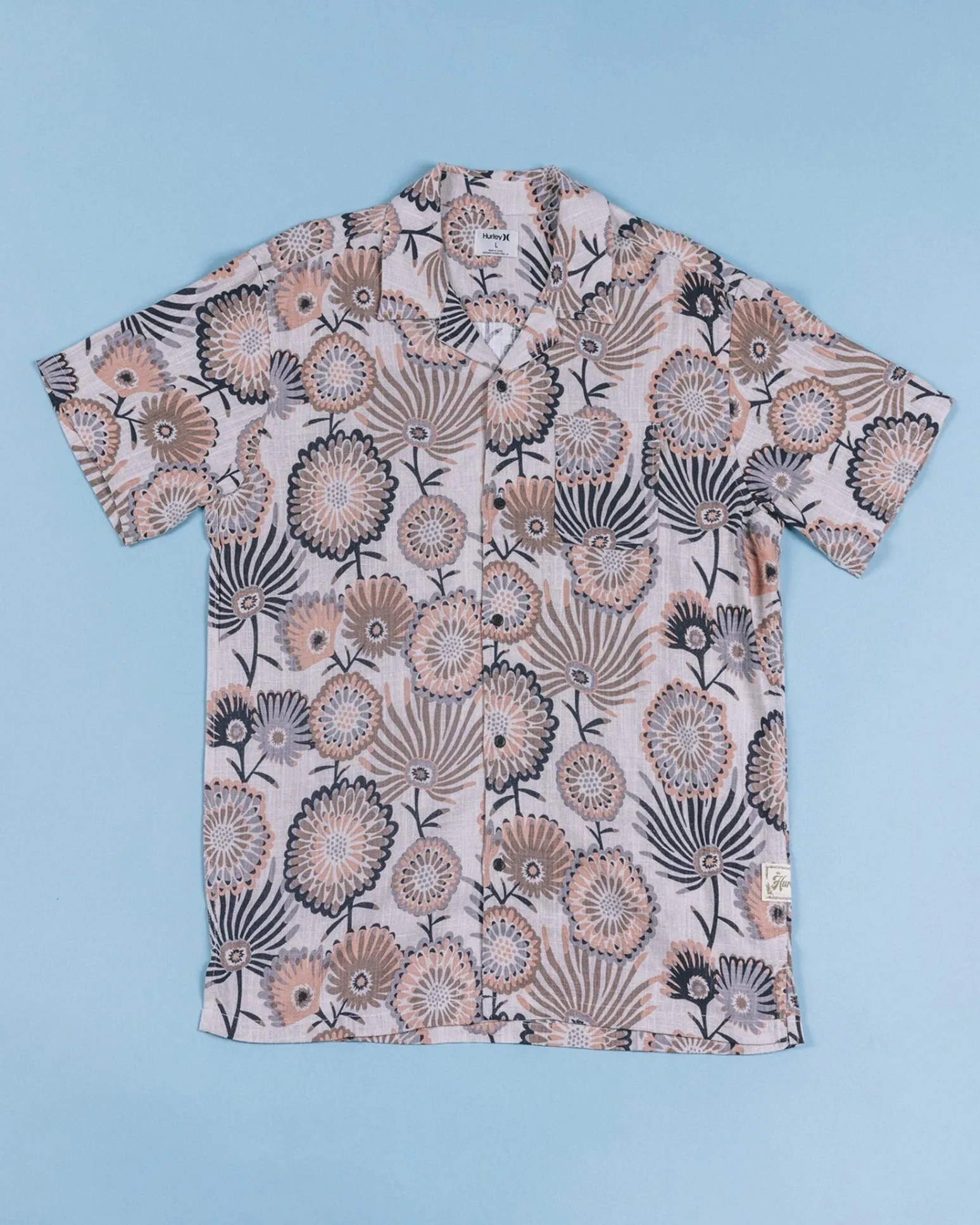 Hurley Tshirts & Tops|Button Downs*Linen Rincon Camp Short Sleeve