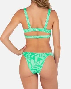 Women Hurley Bikini Bottoms|Bikinis*Marina Rib Front Slide Cheeky Bottom