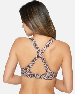 Women Hurley Bikini Tops|Bikinis*Max Leopard Cross Back Top