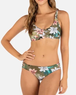 Women Hurley Bikini Bottoms|Bikinis*MAX VINTAGE PALM MODERATE BOTTOM
