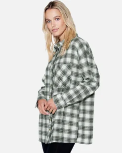 Women Hurley Tops & T-Shirts*Odessa Plaid Boyfriend Shirt