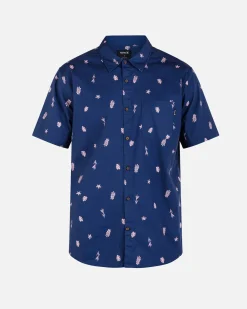 Hurley Tshirts & Tops|Button Downs*ONE AND ONLY LIDO STRETCH SHORT SLEEVE SHIRT