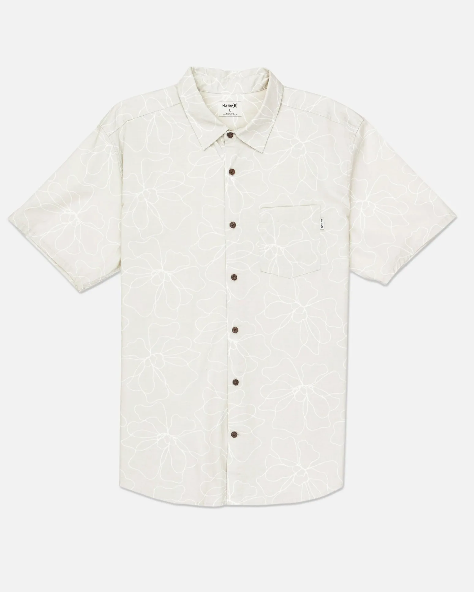Hurley Tshirts & Tops|Button Downs*One And Only Lido Stretch Short Sleeve Shirt