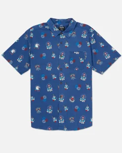 Hurley Tshirts & Tops|Button Downs*One And Only Lido Stretch Short Sleeve Shirt
