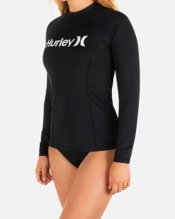 Women Hurley Rashguards & Surf Shirts|Rashguards & Surf Shirts*One And Only Solid Mock Neck Long Sleeve Rashguard