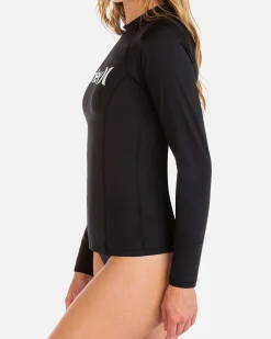 Women Hurley Rashguards & Surf Shirts|Rashguards & Surf Shirts*One And Only Solid Mock Neck Long Sleeve Rashguard