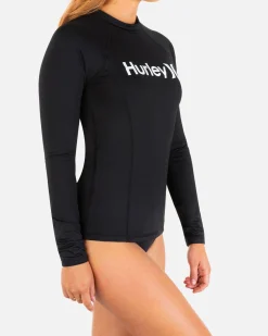 Women Hurley Rashguards & Surf Shirts|Rashguards & Surf Shirts*One And Only Solid Mock Neck Long Sleeve Rashguard