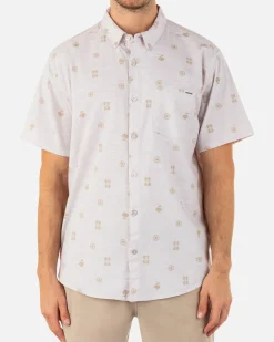 Hurley Tshirts & Tops|Button Downs*One And Only Stretch Print Short Sleeve Shirt