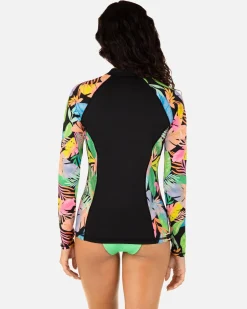Women Hurley Rashguards & Surf Shirts|Rashguards & Surf Shirts*Paradise Zip Front Rashguard
