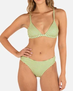 Women Hurley Bikini Bottoms|Bikinis*SAMBA STRIPE MID RISE CHEEKY BOTTOM
