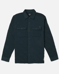Hurley Tshirts & Tops|Button Downs*Santa Cruz Quilted Long Sleeve Fleece