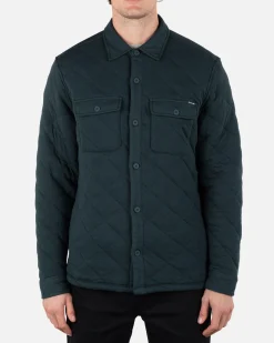 Hurley Tshirts & Tops|Button Downs*Santa Cruz Quilted Long Sleeve Fleece