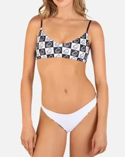 Women Hurley Bikini Bottoms|Bikinis*Smiley Check Reversible Scoop Bottom