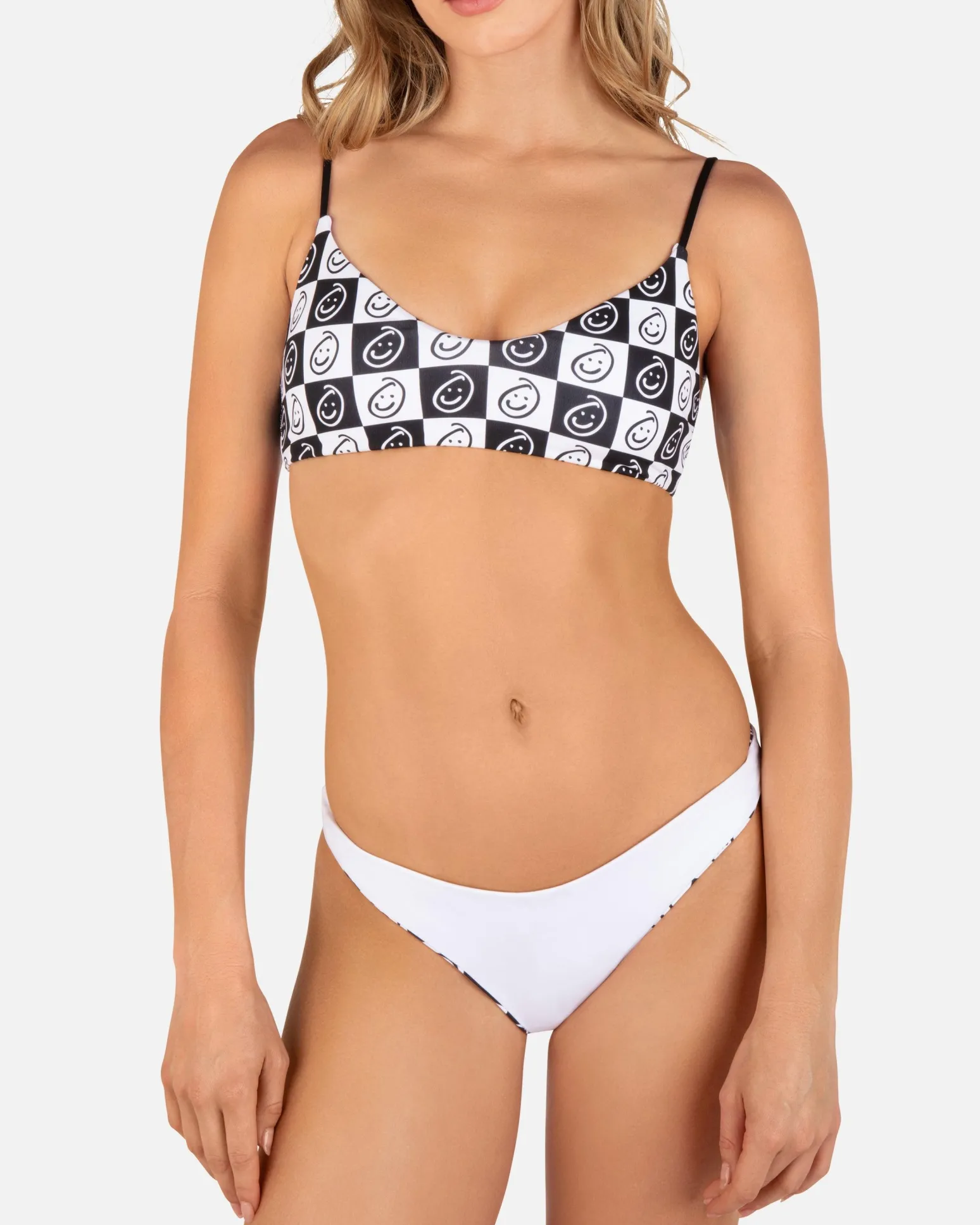 Women Hurley Bikini Bottoms|Bikinis*Smiley Check Reversible Scoop Bottom