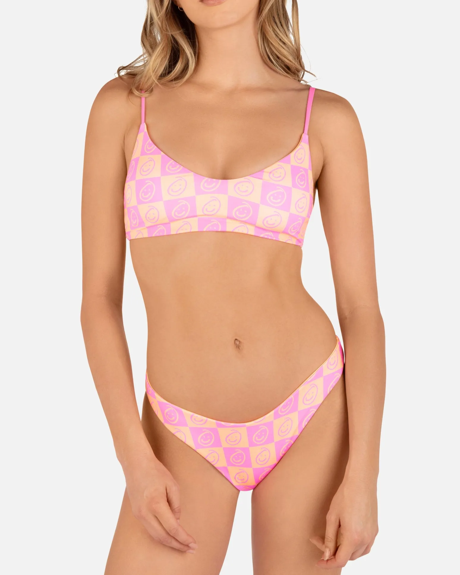 Women Hurley Bikini Bottoms|Bikinis*Smiley Check Reversible Scoop Bottom