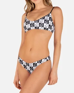 Women Hurley Bikini Tops|Bikinis*Smiley Check Scoop Front Bralette