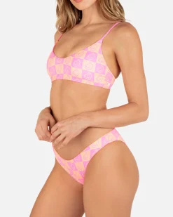 Women Hurley Bikini Tops|Bikinis*Smiley Check Scoop Front Bralette