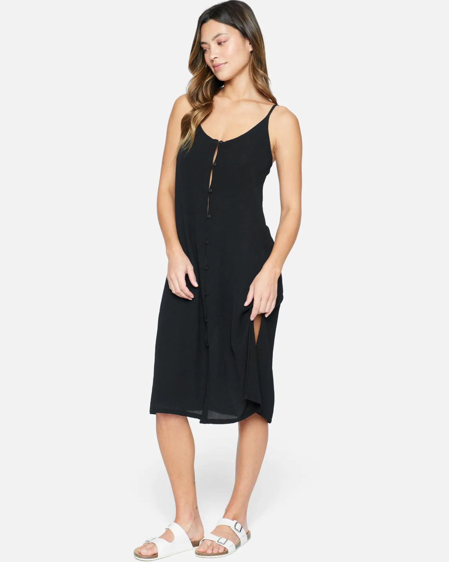 Women Hurley Dresses & Rompers*Solid Button Front Midi Dress