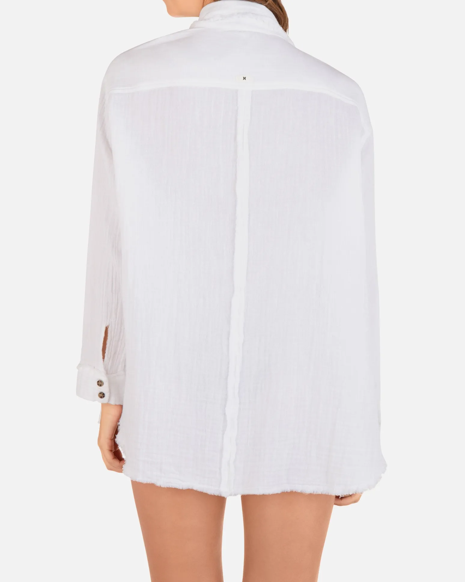 Women Hurley Tops & T-Shirts*Solid Long Sleeve Button Front Shirt